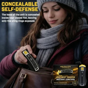 💥 75% OFF Father's Day Hot Sale! SUPTRUCK™ Voltax 75M Stun Keychain Flashlight ⚡ Tactical Self Defense Gift for Dad